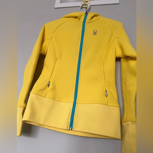 Acid yellow Spyder women Small hoodie  in Brand new condition - Picture 4 of 10